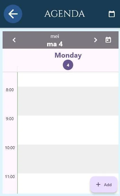Kalenderübersicht in der App