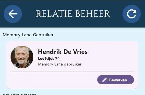 Vertraute Kontakte in der App